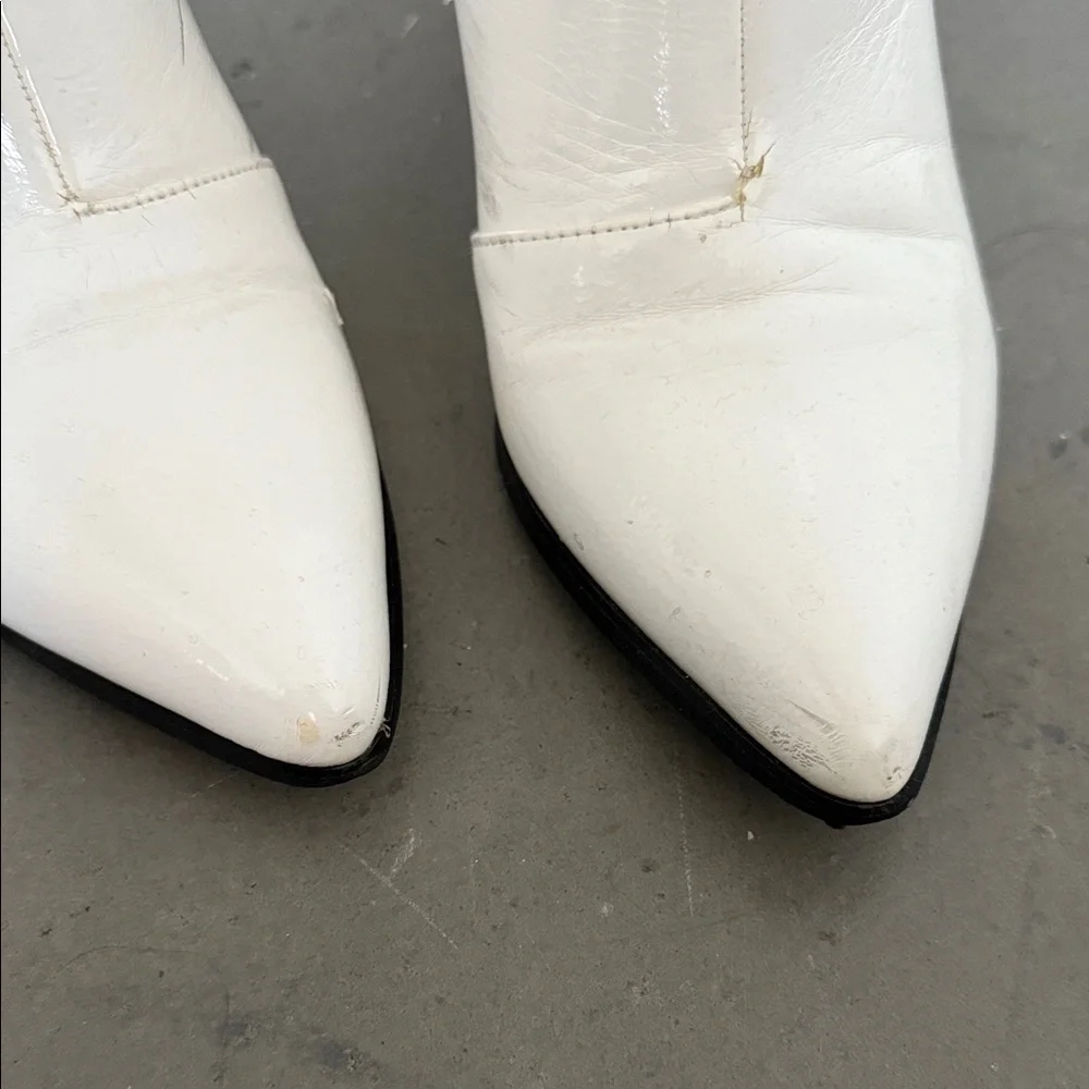 Amazon Chic Cream Ankle Boots - Picture 5 of 7